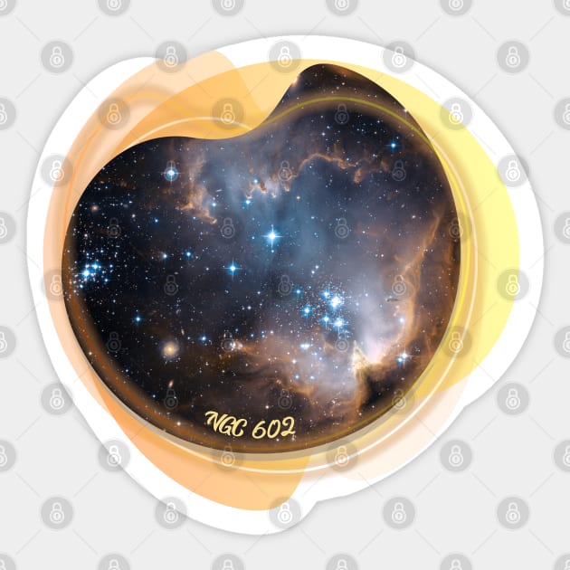 Hubble Space Telescope Images: NGC 602 Nebula Sticker by Da Vinci Feather